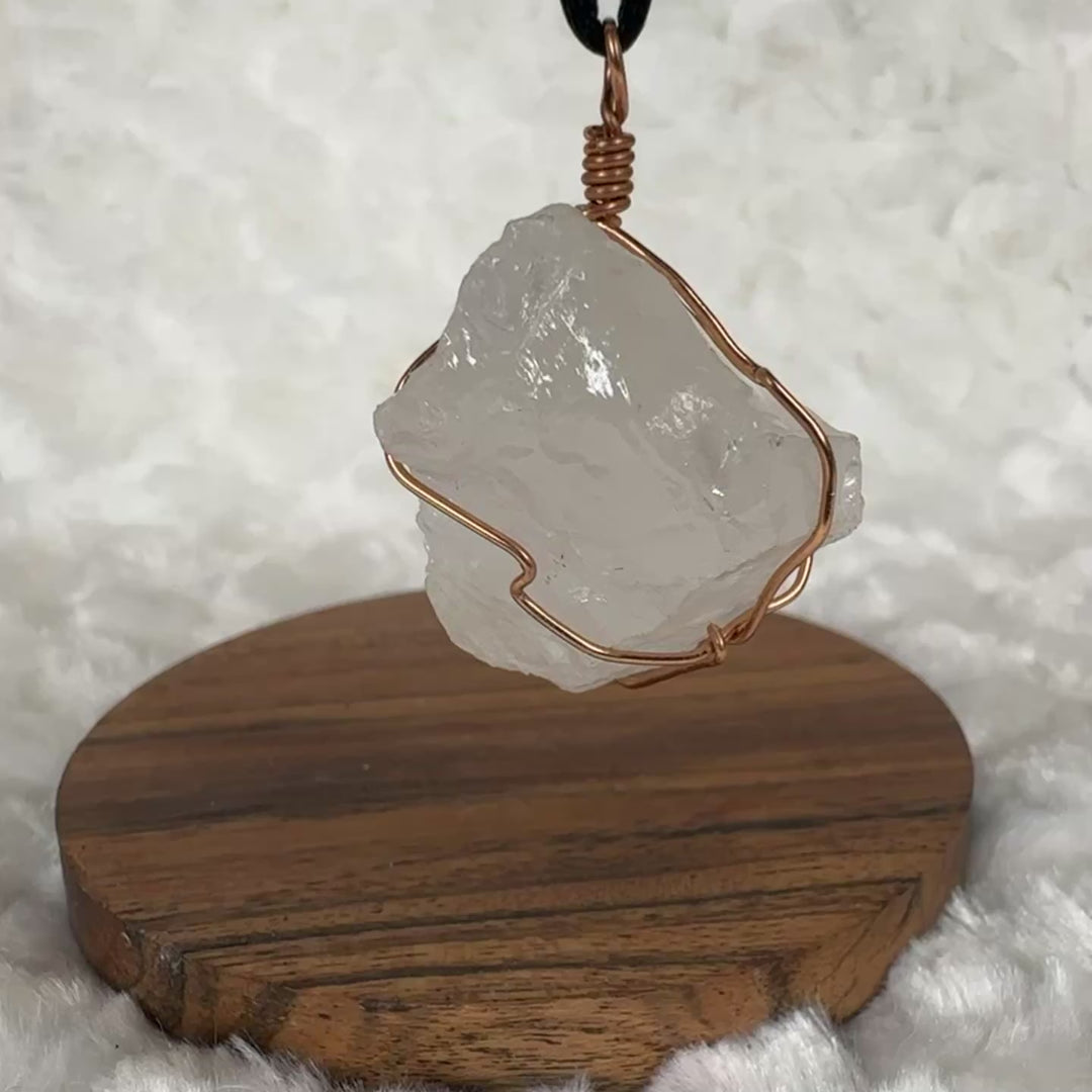 Clear Quartz Wire Wrap (Rose Gold)