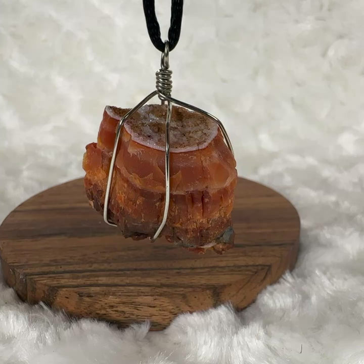 Carnelian Wire Wrap (Silver)