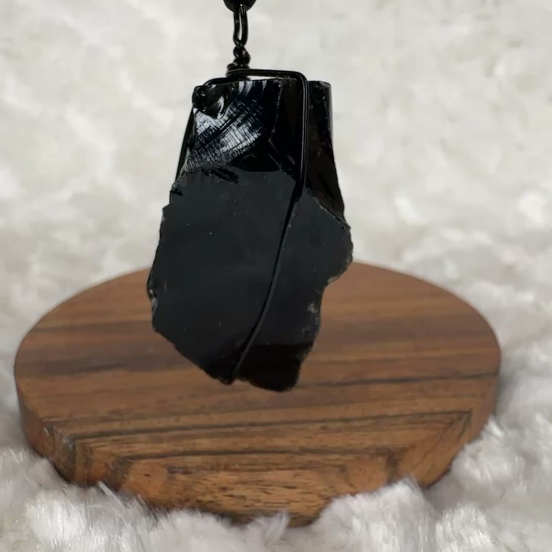 Black Obsidian Wire Wrap (Black)