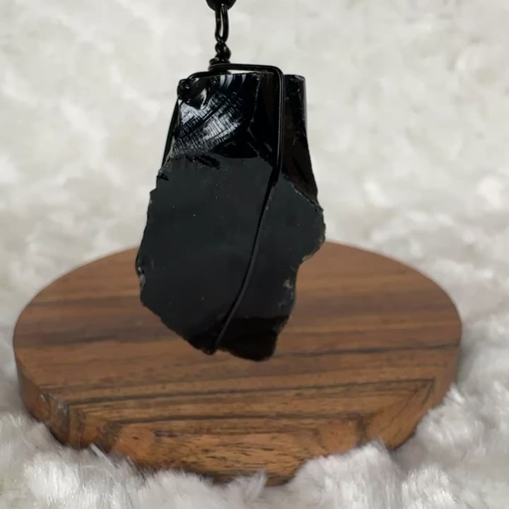 Black Obsidian Wire Wrap (Black)