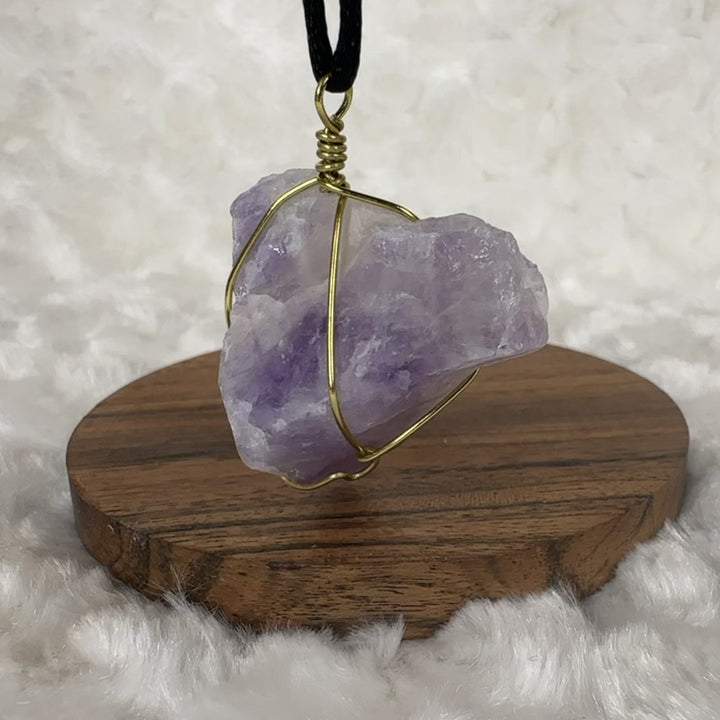 Amethyst Wire Wrap (Gold)