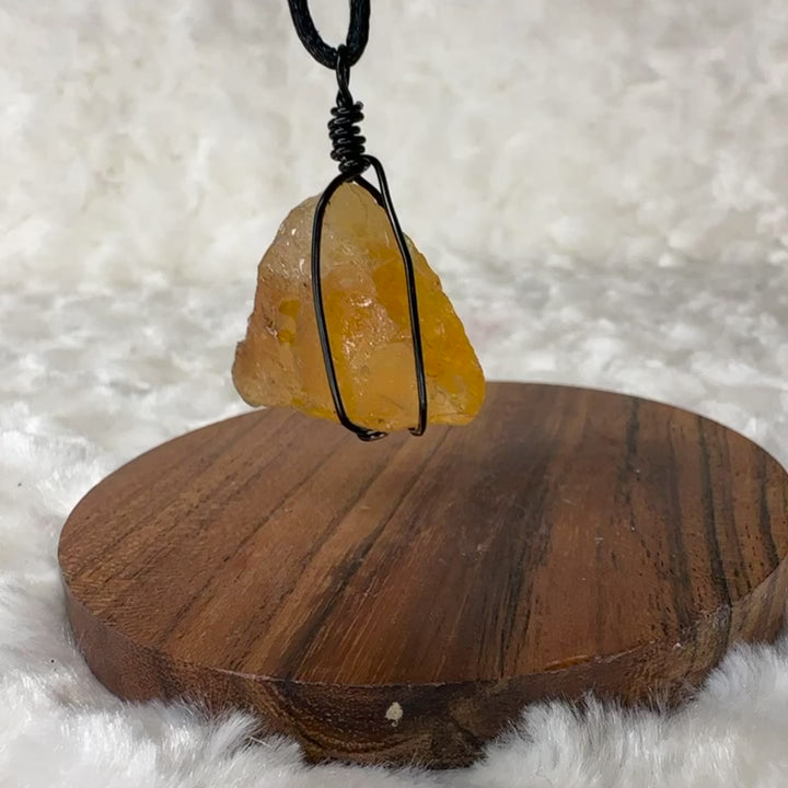 Citrine Wire Wrap (Black)