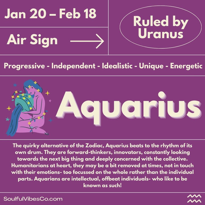 Aquarius Zodiac Set - Soulfulvibesco