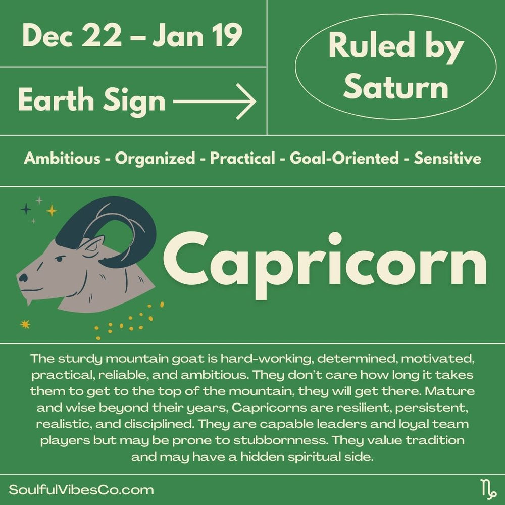 Capricorn Zodiac Set - Soulfulvibesco