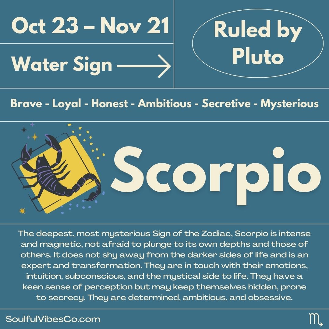 Scorpio Zodiac Set - Soulfulvibesco
