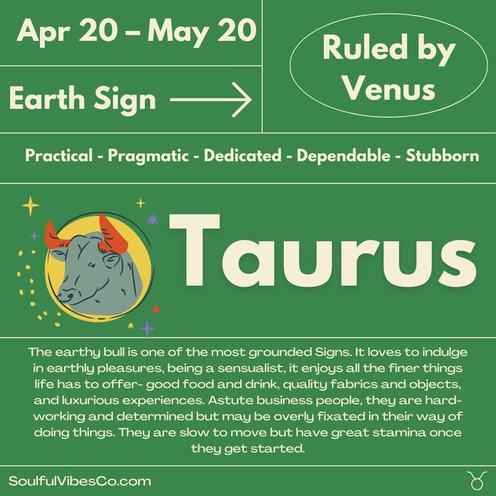 Taurus Zodiac Set - Soulfulvibesco