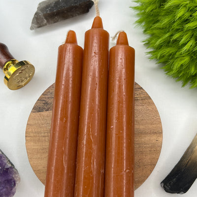 Brown Taper Candles - Soulfulvibesco