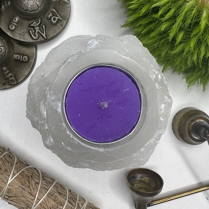 Purple Tea Light Candle - Soulfulvibesco