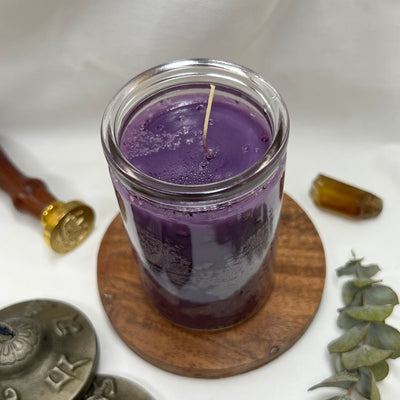 Purple Glass Candle - Soulfulvibesco