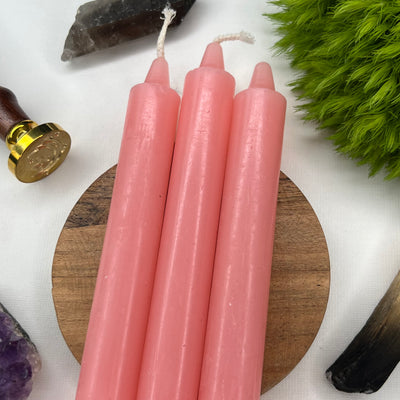 Pink Taper Candles - Soulfulvibesco