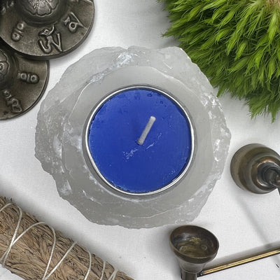 Blue Tea Light Candle - Soulfulvibesco