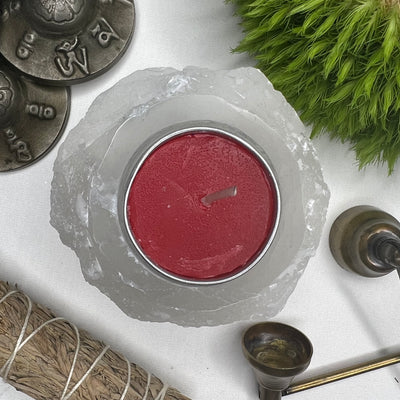 Red Tea Light Candle - Soulfulvibesco