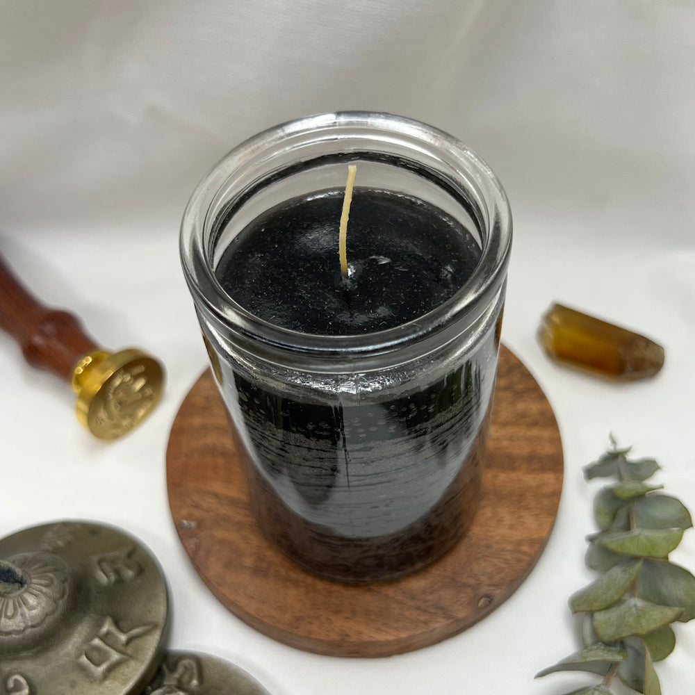Black Glass Candle - Soulfulvibesco