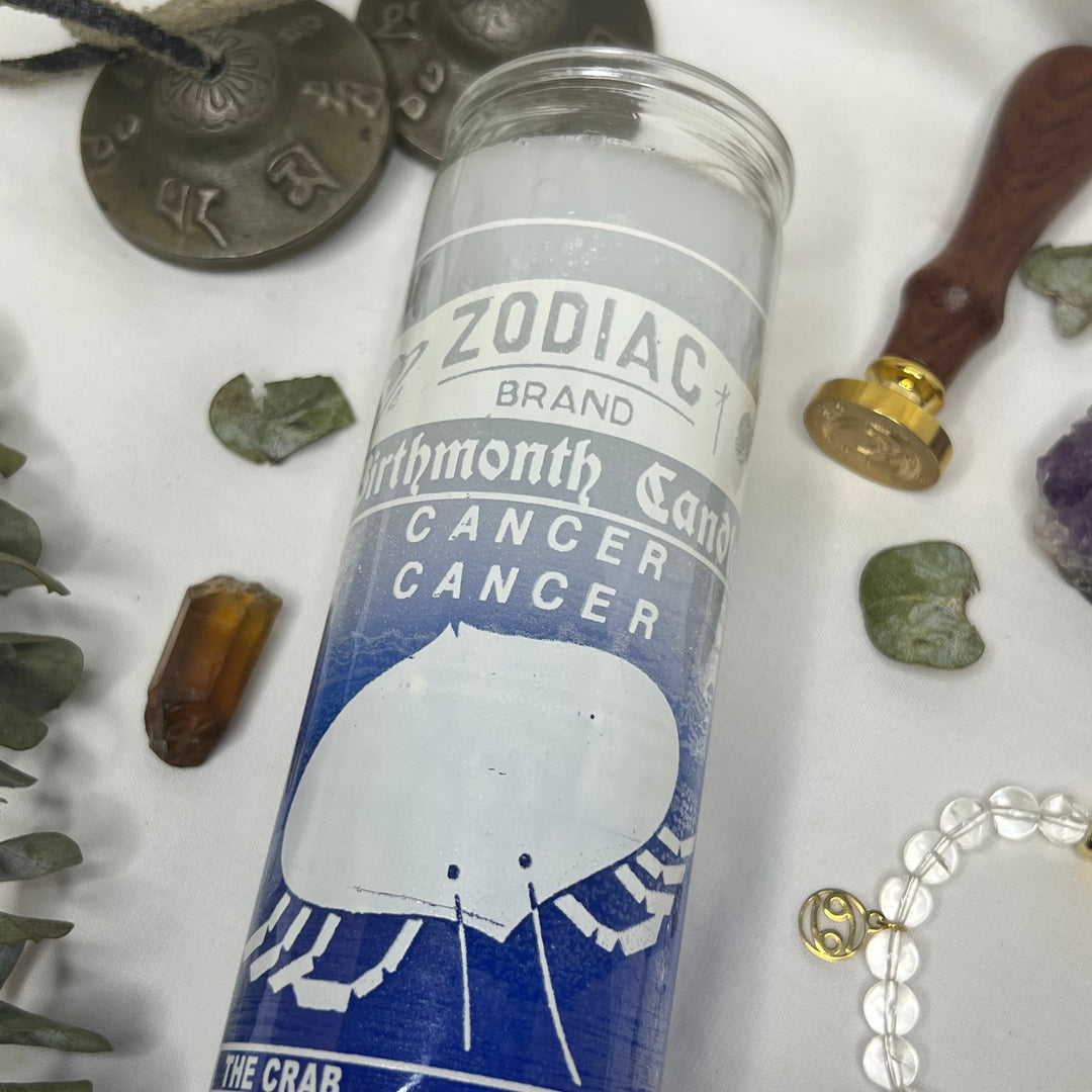 Cancer Glass Candle - Soulfulvibesco