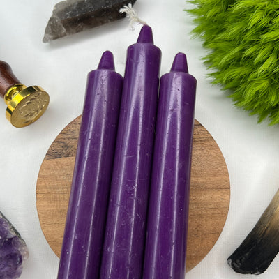 Purple Taper Candles - Soulfulvibesco