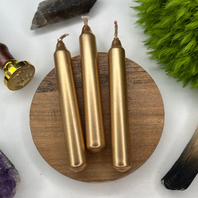 Gold Taper Candles - Soulfulvibesco